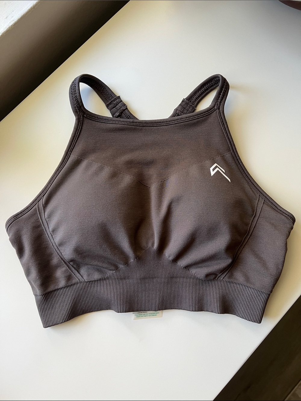 Oner Active Deep Taupe Racerback Sports Bra - Small